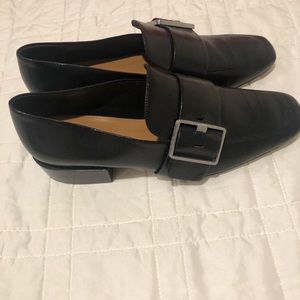 Never Worn Black Brilee Stacked Heel Loafers From Via Spiga.